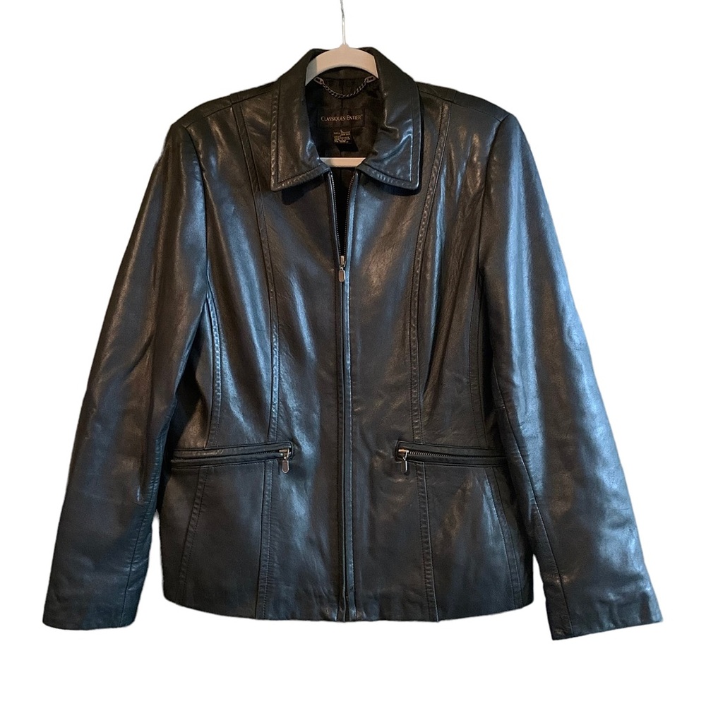 Lambskin Classiques Entier leather jacket black size large